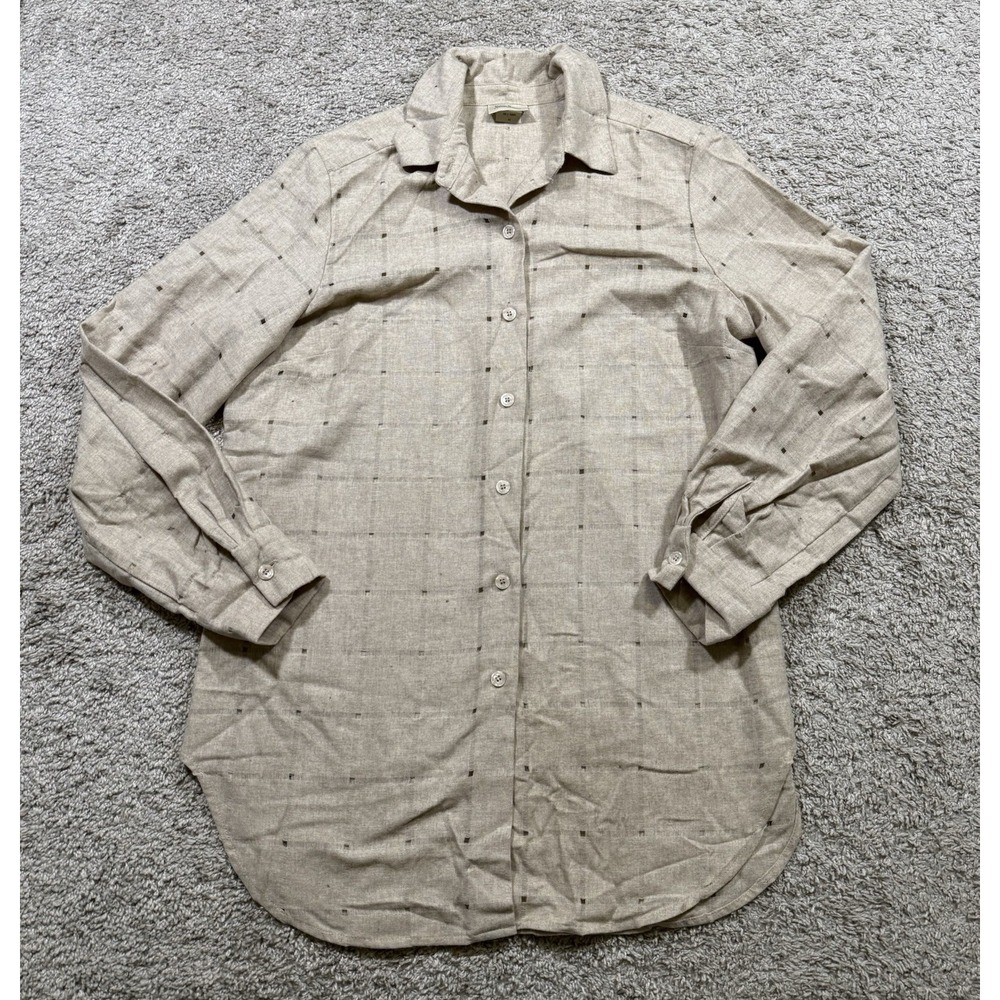 Neiman Marcus‎ Vintage Wool Dress Shirt Herringbone Quiet Luxury Old Money  M